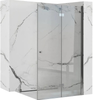 Mampara de ducha Rea Fold N2 190x100 cristal de seguridad, transparente (REA-K7439)