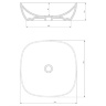 Lavabo Omnires Portland 37x37 blanco (PORTLAND370BP)