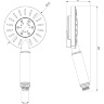 shower head Omnires Nevada chrome/white (NEVADA-RCRB)