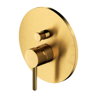 Mezclador empotrado para baño y ducha Omnires Y oro cepillado (Y1235GLB)
