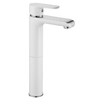 Mezclador de lavabo alto Rea Bloom, blanco/cromo (REA-B9917)