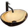 Lavabo Rea Sofia 41x34,5 oro/mármol negro (REA-U8012)