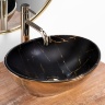 Lavabo Rea Sofia 41x34,5 oro/mármol negro (REA-U8012)