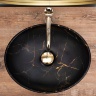 Lavabo Rea Sofia 41x34,5 oro/mármol negro (REA-U8012)