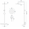 shower set Rea Lungo brush gold, with thermostat (REA-P6604)