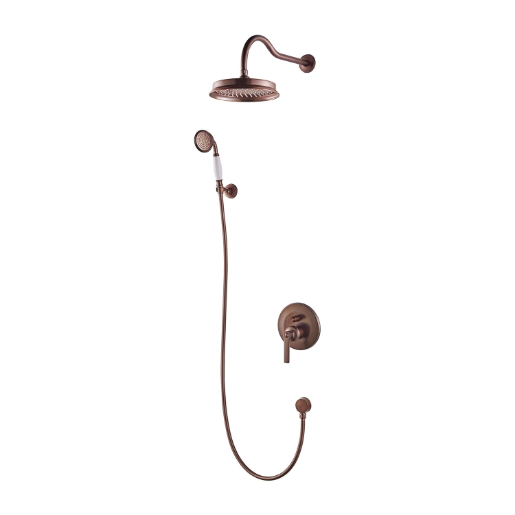Sistema de ducha empotrado Omnires Armance cobre antiguo (SYSAM10ORB)