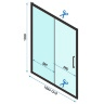 shower door Rea Rapid Slide 130x195 safety glass, transparent (REA-K6403)