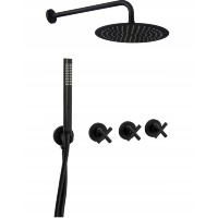 Conjunto de ducha Rea Exit negro (REA-P8000)