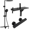 Sistema de ducha Rea Mike negro (REA-P0550)