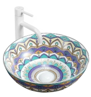 Lavabo Rea Aztec 40x40 azul (REA-U7501)