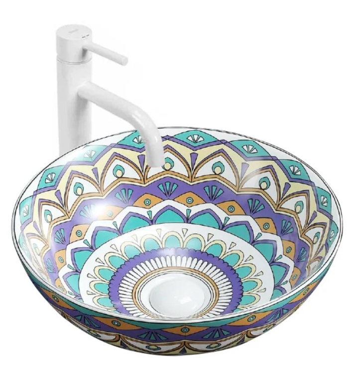 Lavabo Rea Aztec 40x40 azul (REA-U7501)