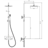 shower system with thermostat Omnires Y matt white (Y1244SUWM)