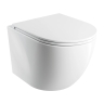 Inodoro Omnires Ottawa Silent Power 49x37 suspendido, asiento duroplast cierre suave, blanco (OTTAWASPMWBP)