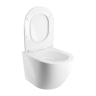 Inodoro Omnires Ottawa Silent Power 49x37 suspendido, asiento duroplast cierre suave, blanco (OTTAWASPMWBP)