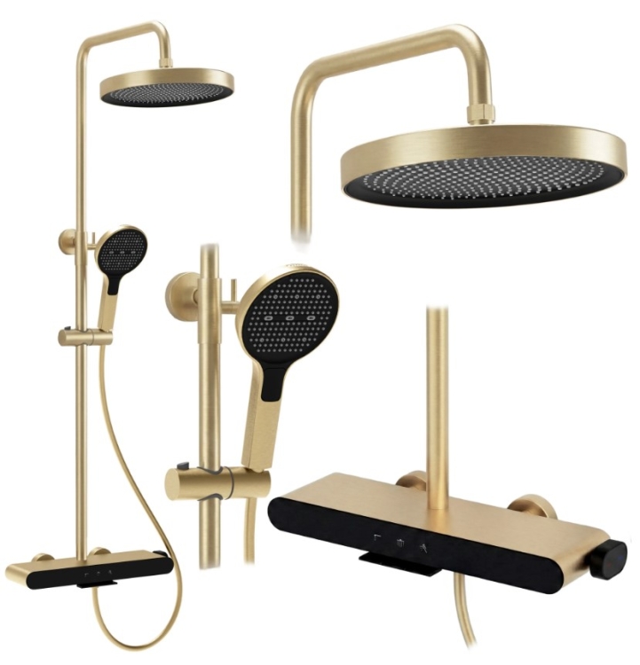 душевая система для ванны и душа Rea Farel gold brush (REA-P0355)