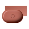 умывальник Omnires Shell M+ 64,5х44,5 угловой, правый, matt terracotta (OVO645UWPTE)