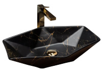 Lavabo Rea Vegas 37x57 mármol negro (REA-U0994)
