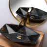 washbasin Rea Vegas 37x57 black marble (REA-U0994)