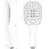 shower head Omnires Davis chrome/white (DAVIS-RCRB)