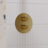Termostato empotrado para ducha y baño Omnires Y en oro cepillado (Y1236ROGLB)