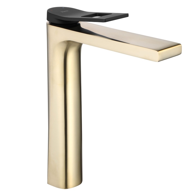 Mezclador de lavabo alto Rea Soul, dorado/negro (REA-B9961)