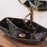 Lavabo Rea Vegas 37x57 mármol negro brillo (REA-U5603)