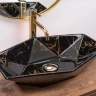 Lavabo Rea Vegas 37x57 mármol negro brillo (REA-U5603)