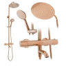 shower set Rea Lungo rose gold, with thermostat (REA-P6606)