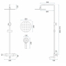 shower set Rea Lungo rose gold, with thermostat (REA-P6606)