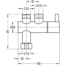 Temperature controller for self-closing washbasin mixer Omnires Y chrome (Y8877CR)