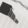 Mampara de ducha Rea Aero Intimo 100x195 cristal de seguridad, negro (REA-K4121)