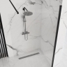 Mampara de ducha Rea Aero Intimo 100x195 cristal de seguridad, negro (REA-K4121)