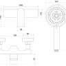 Bath mixer Rea Dart gold (REA-B5653)