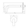 Caño de pared Omnires Y blanco mate (WDYWM)