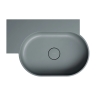 умывальник Omnires Ovo M+ 64,5х44,5 угловой, левый, matt ash grey (OVO645UWLAG)