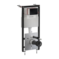 инсталляция Omnires Flush Set, панель смыва STEEL-R45, semi-matt black (STFWC1R45-RBL)