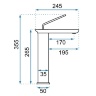 washbasin mixer Rea Modo high, gold (REA-B5665)
