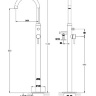 bath mixer freestanding Omnires Y chrome (Y1233CR)