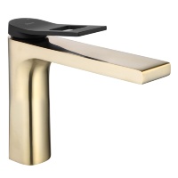 Mezclador de lavabo Rea Soul dorado/negro (REA-B9960)