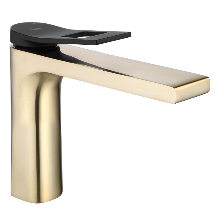 Mezclador de lavabo Rea Soul dorado/negro (REA-B9960)