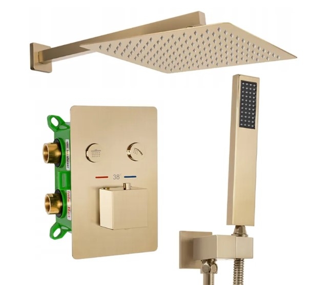 Conjunto de ducha empotrado Rea Fenix gold (REA-P6358)