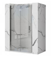 Puerta de ducha Rea Molier 90x190, cristal de seguridad, transparente, cromado (REA-K8539)