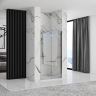 shower door Rea Molier 90x190 safety glass, transparent, chrome (REA-K8539)