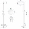 shower system Rea Lungo chrome, with thermostat (REA-P6607)