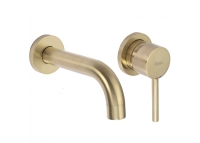 Mezclador de lavabo empotrado Rea Lungo con cepillo dorado (REA-B8652)