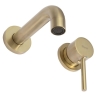 Mezclador de lavabo empotrado Rea Lungo con cepillo dorado (REA-B8652)