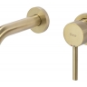 Mezclador de lavabo empotrado Rea Lungo con cepillo dorado (REA-B8652)