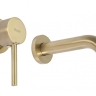 Mezclador de lavabo empotrado Rea Lungo con cepillo dorado (REA-B8652)