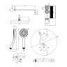 Sistema de ducha con termostato Omnires Y cromado (SYSYT05CR)