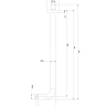 Omnires brushed gold overhead shower bracket (RA01C/KGLB)